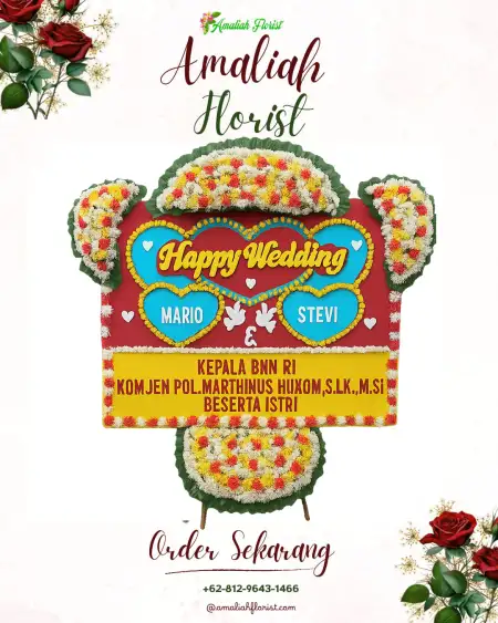 Papan Bunga Pernikahan Karang Mumus